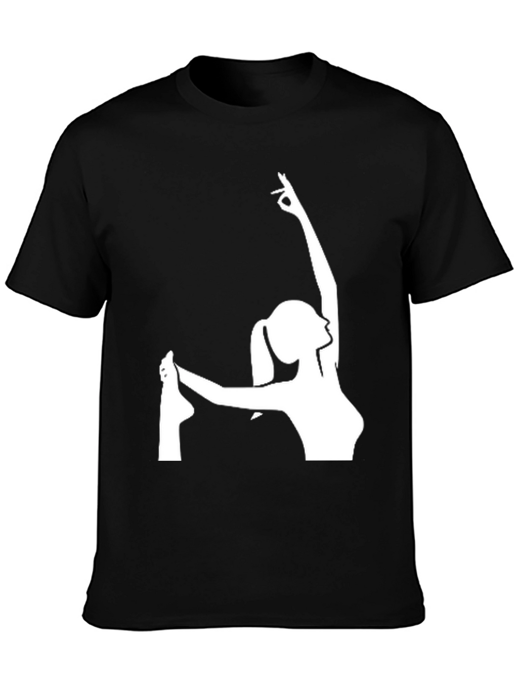 Yoga Pose Graphic T-Shirt - Black