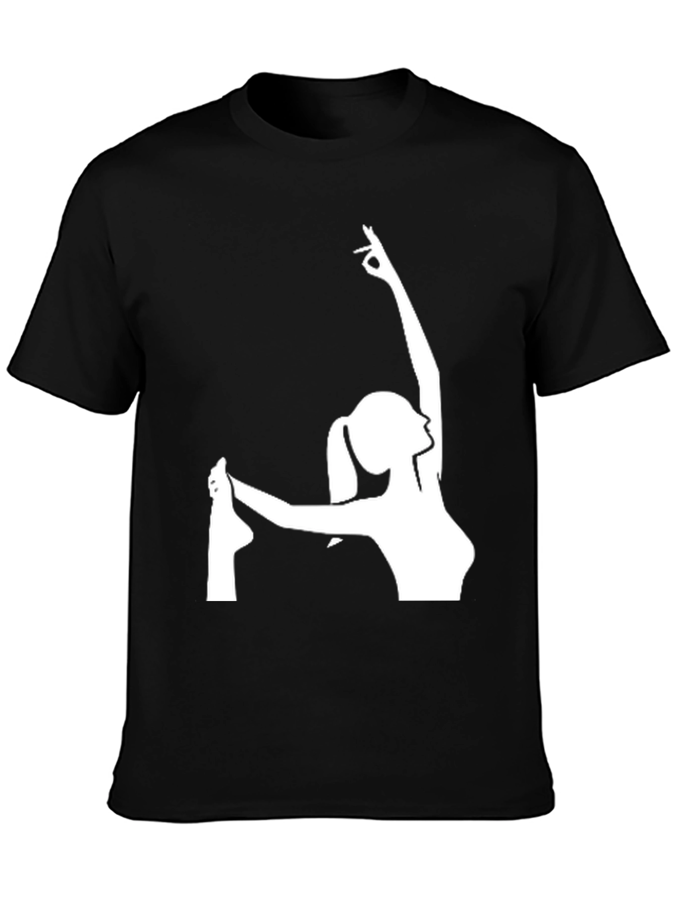 Yoga Pose Graphic T-Shirt - Black