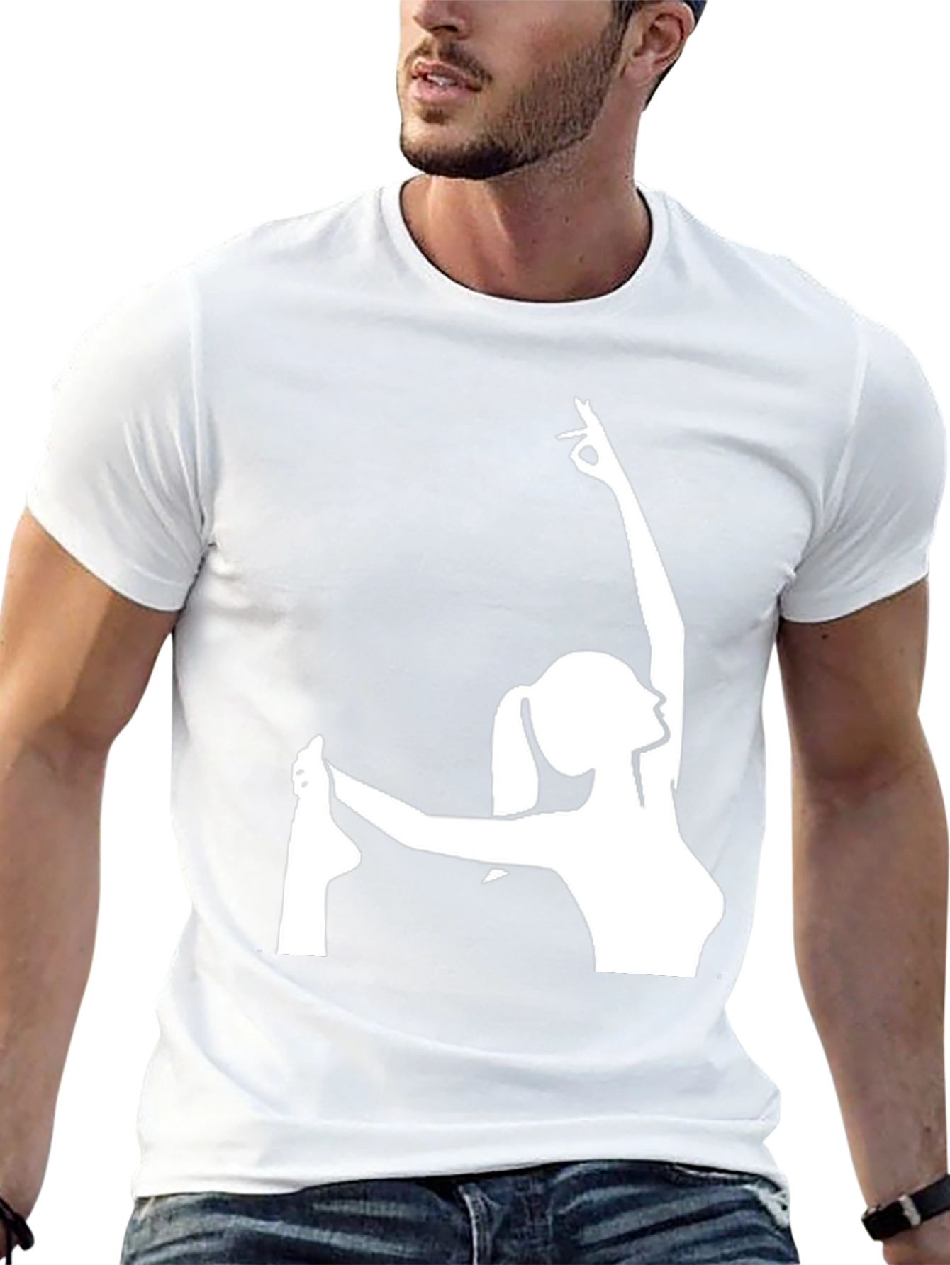 Yoga Pose Graphic T-Shirt - Black
