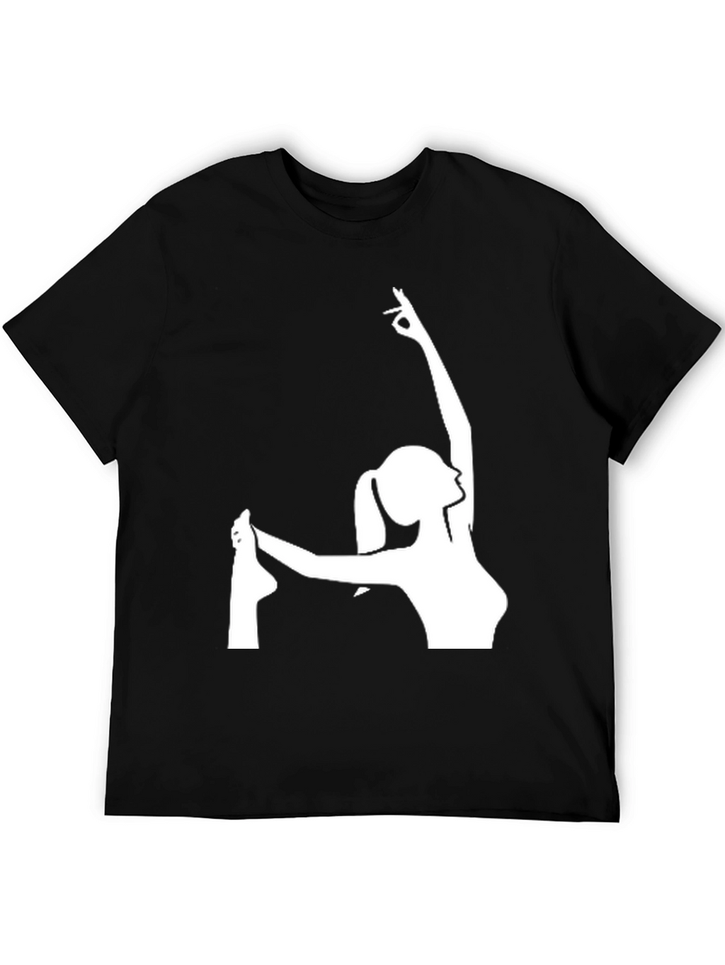 Yoga Pose Graphic T-Shirt - Black