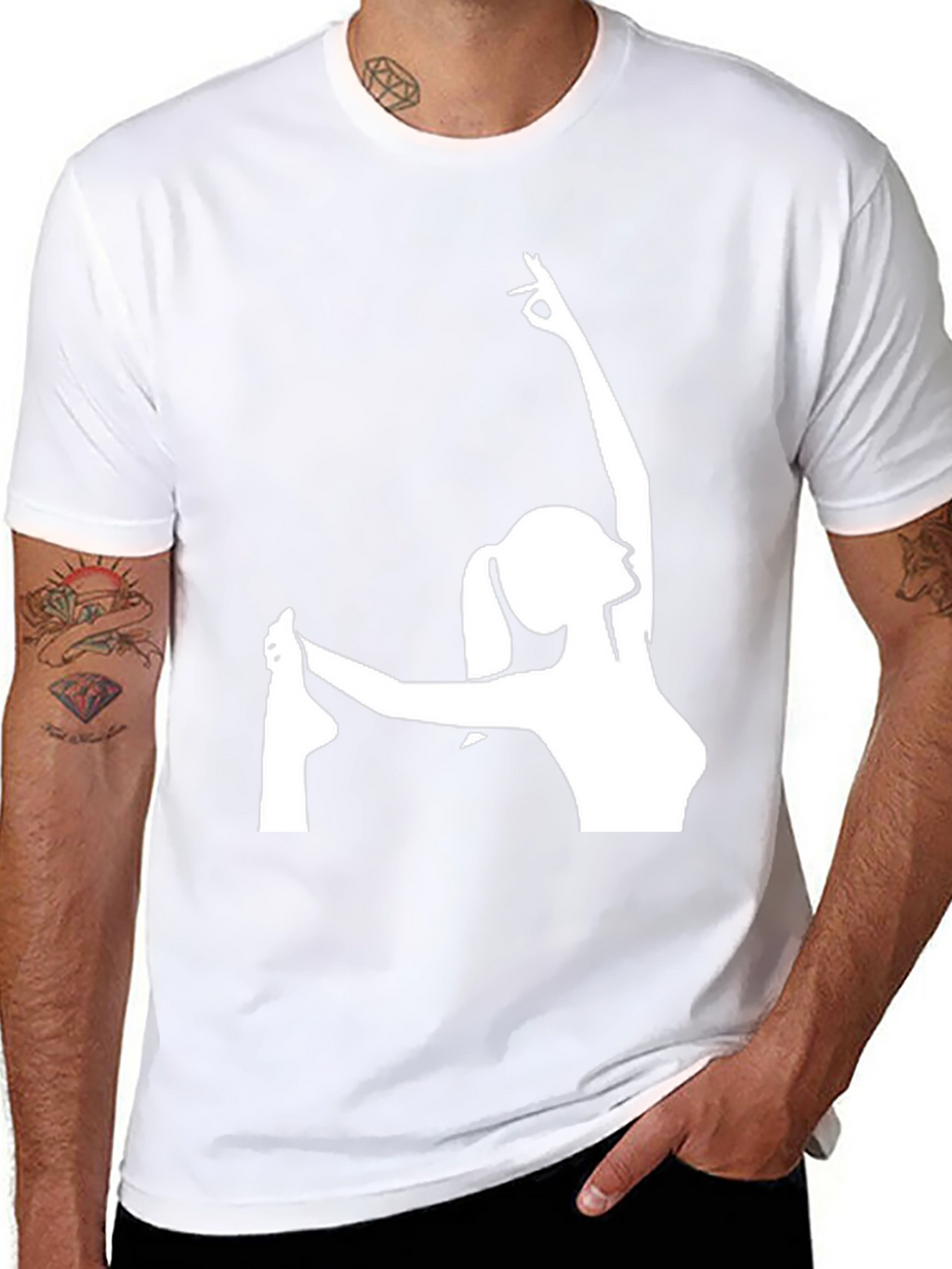 Yoga Pose Graphic T-Shirt - Black