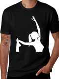 Yoga Pose Graphic T-Shirt - Black