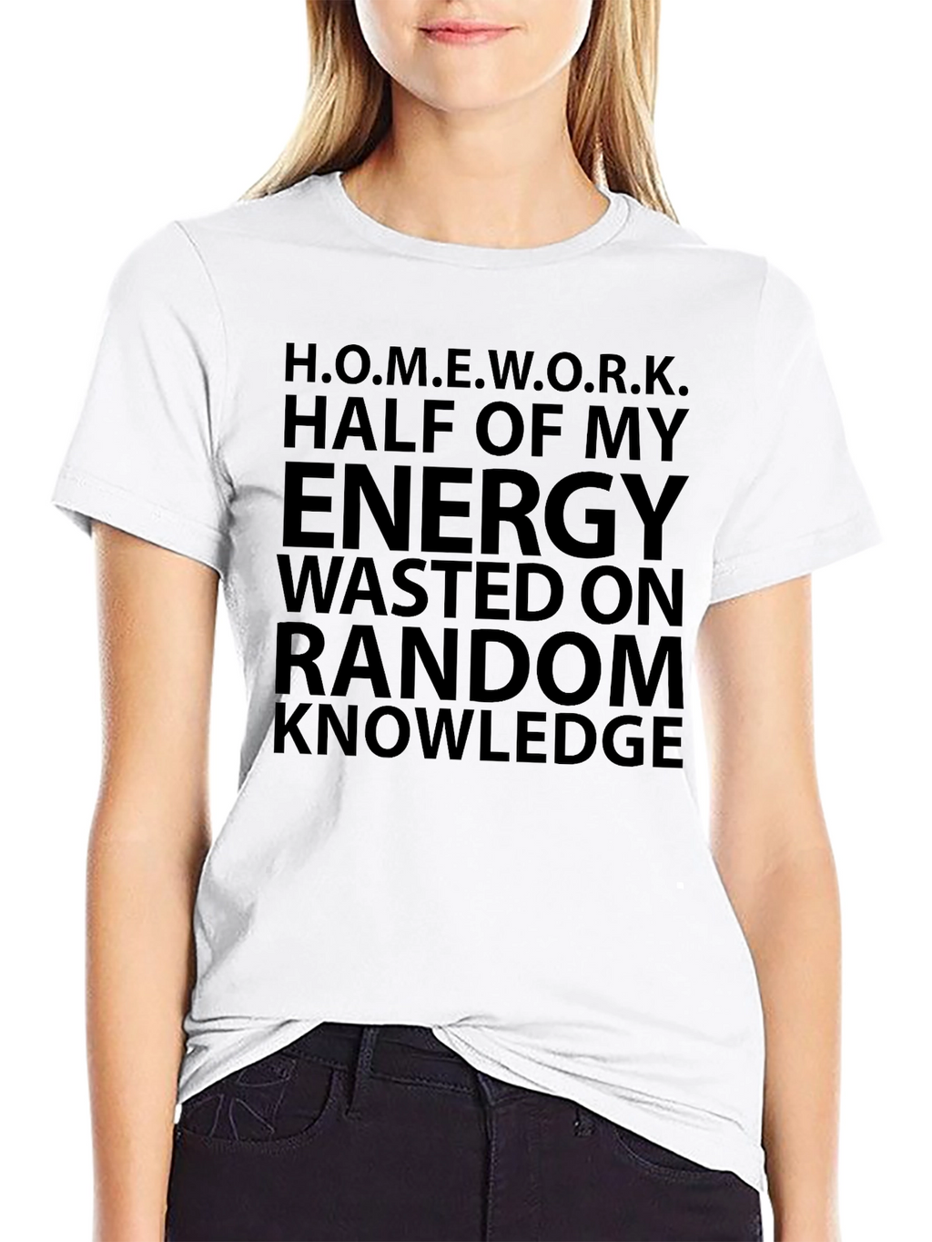 Homework Energy Wasted Funny T-Shirt