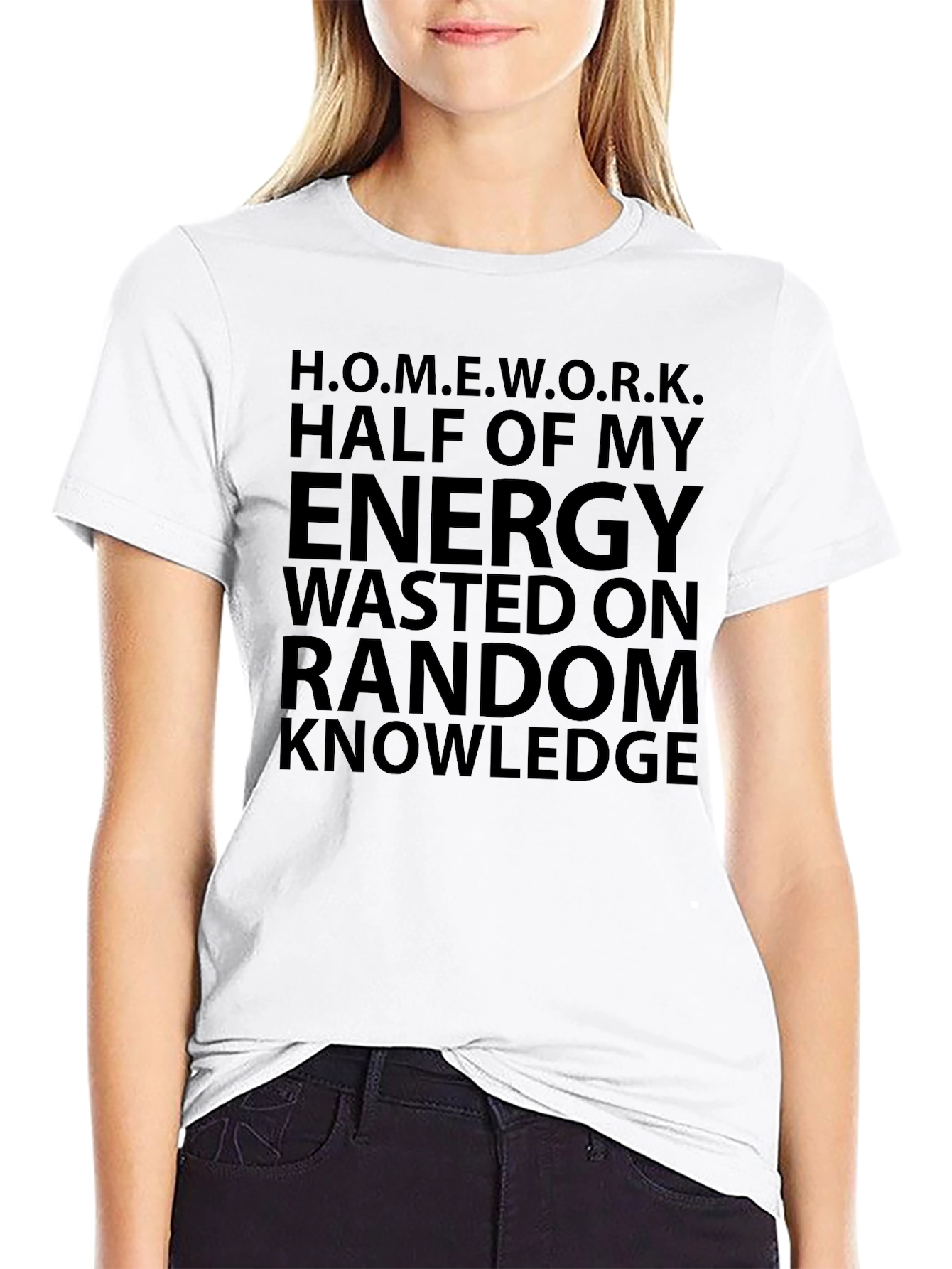 Homework Energy Wasted Funny T-Shirt