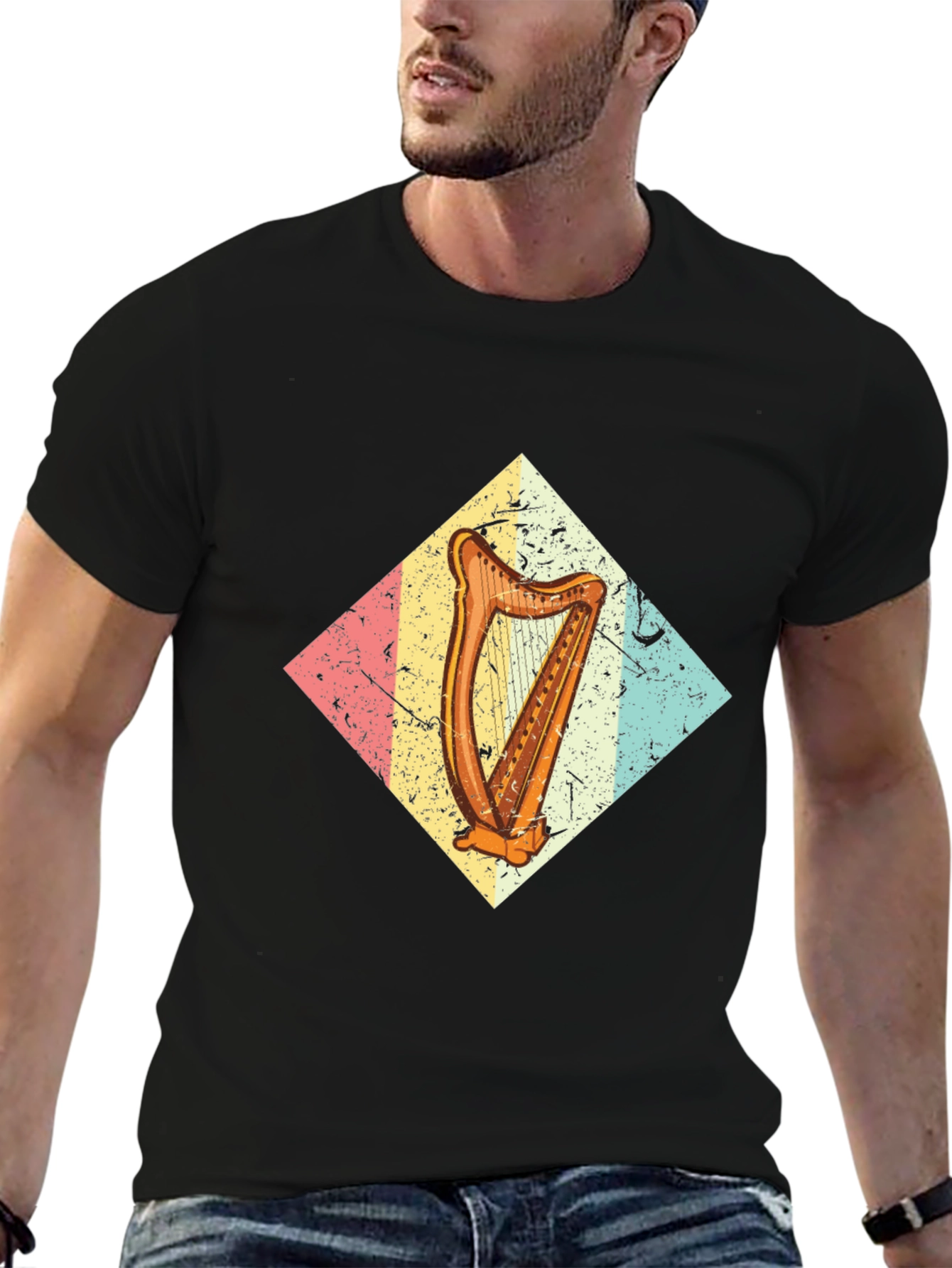 Vintage Harp Graphic T-Shirt