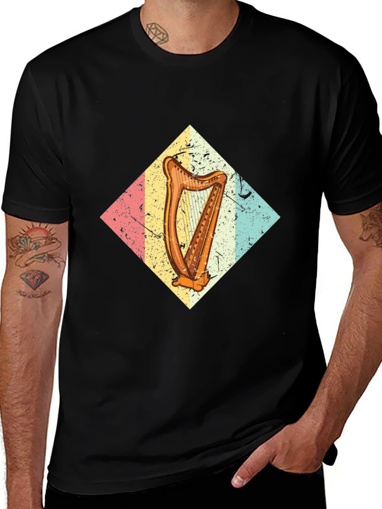 Vintage Harp Graphic T-Shirt