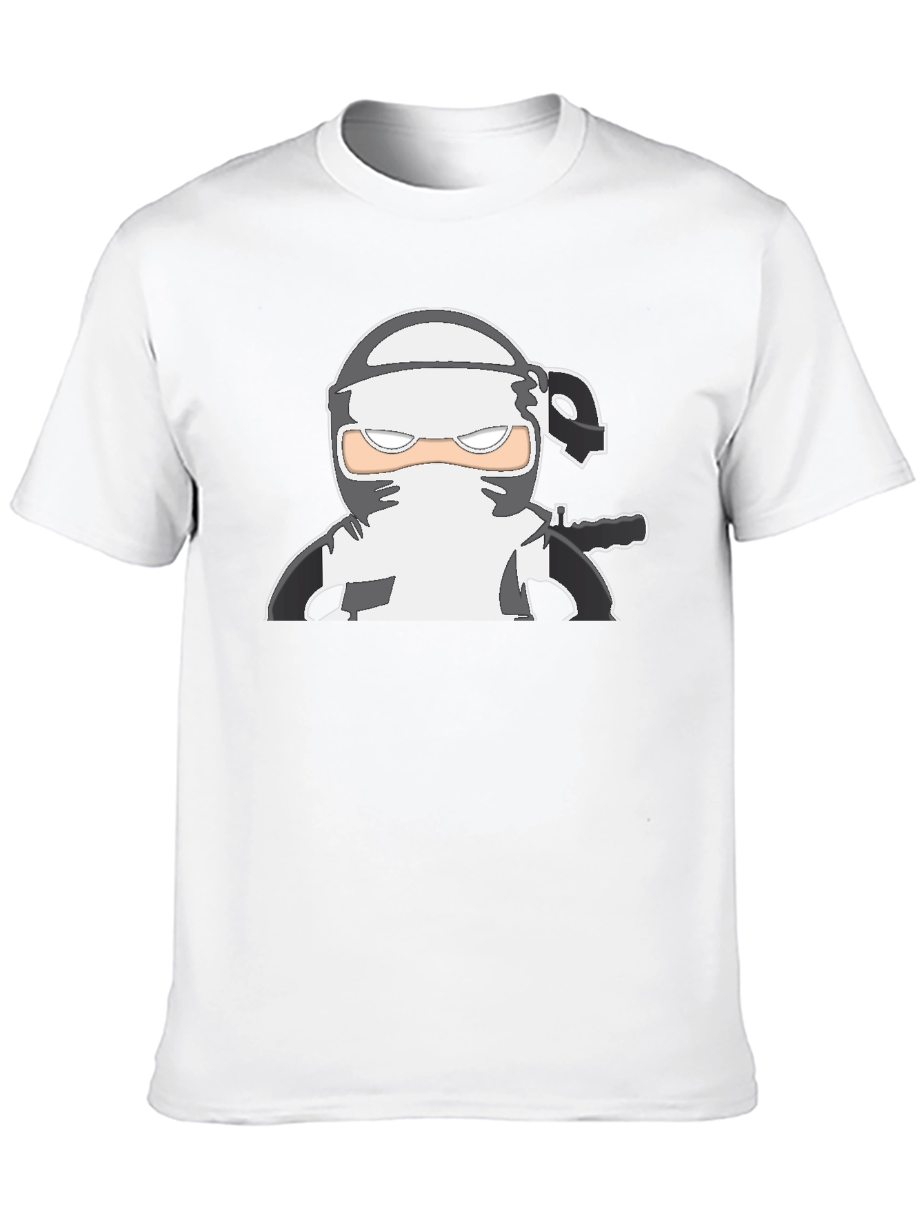 Ninja Graphic Print Black T-Shirt