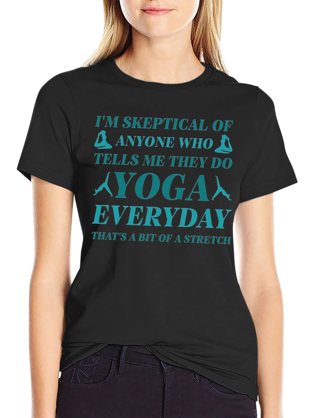 Skeptical Yoga T-Shirt - Everyday Stretch Tee