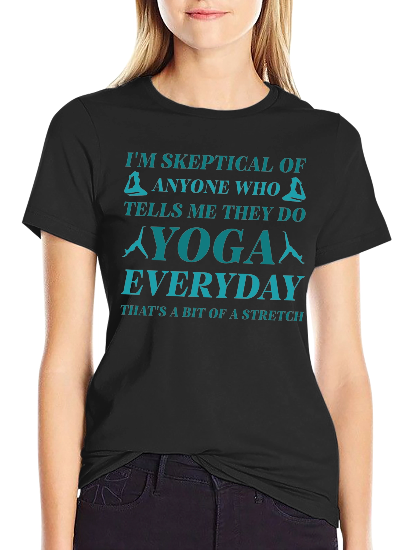Skeptical Yoga T-Shirt - Everyday Stretch Tee