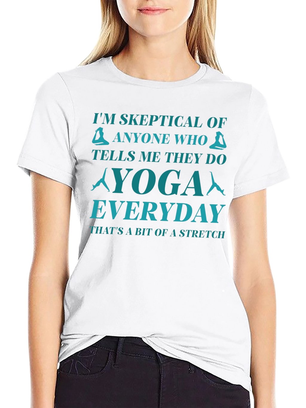 Skeptical Yoga T-Shirt - Everyday Stretch Tee