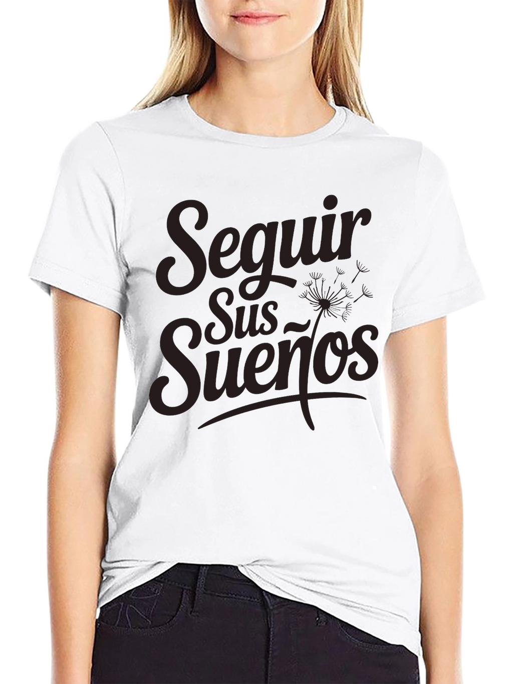 Seguir Sus Suenos Black Graphic T-Shirt