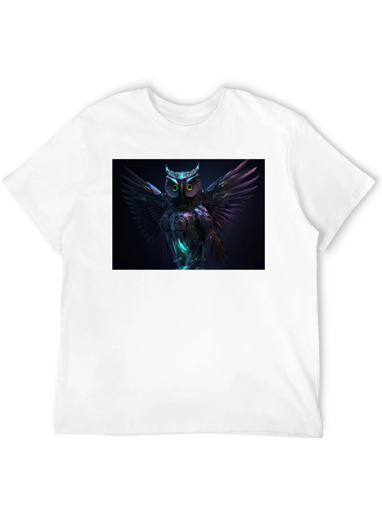 Cyber Owl Graphic Black T-Shirt