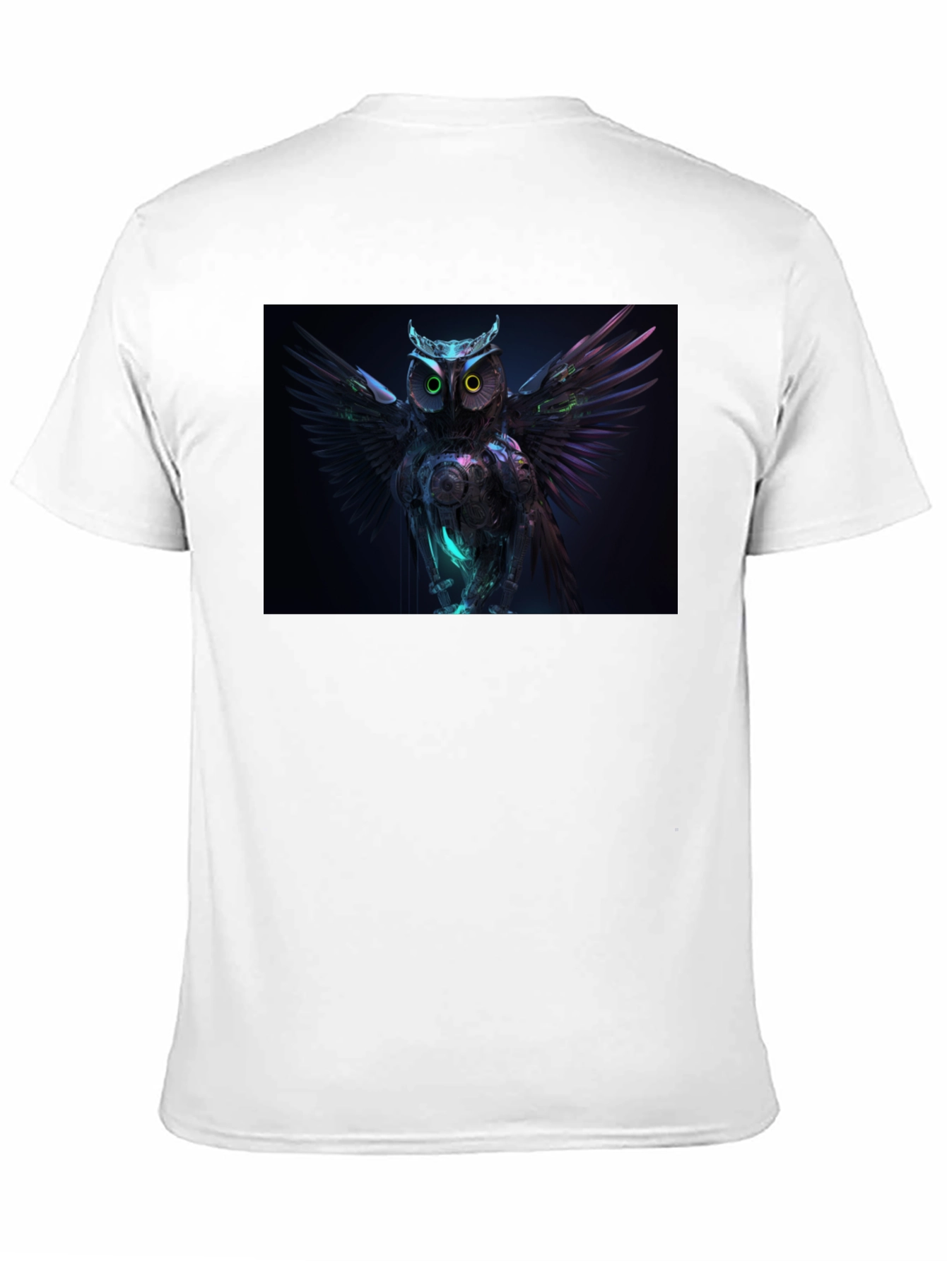 Cyber Owl Graphic Black T-Shirt