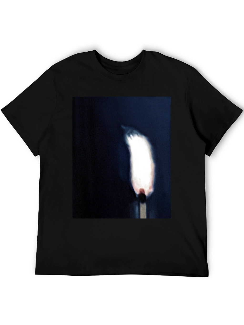 Burning Match Graphic Tee - Unisex Black T-Shirt