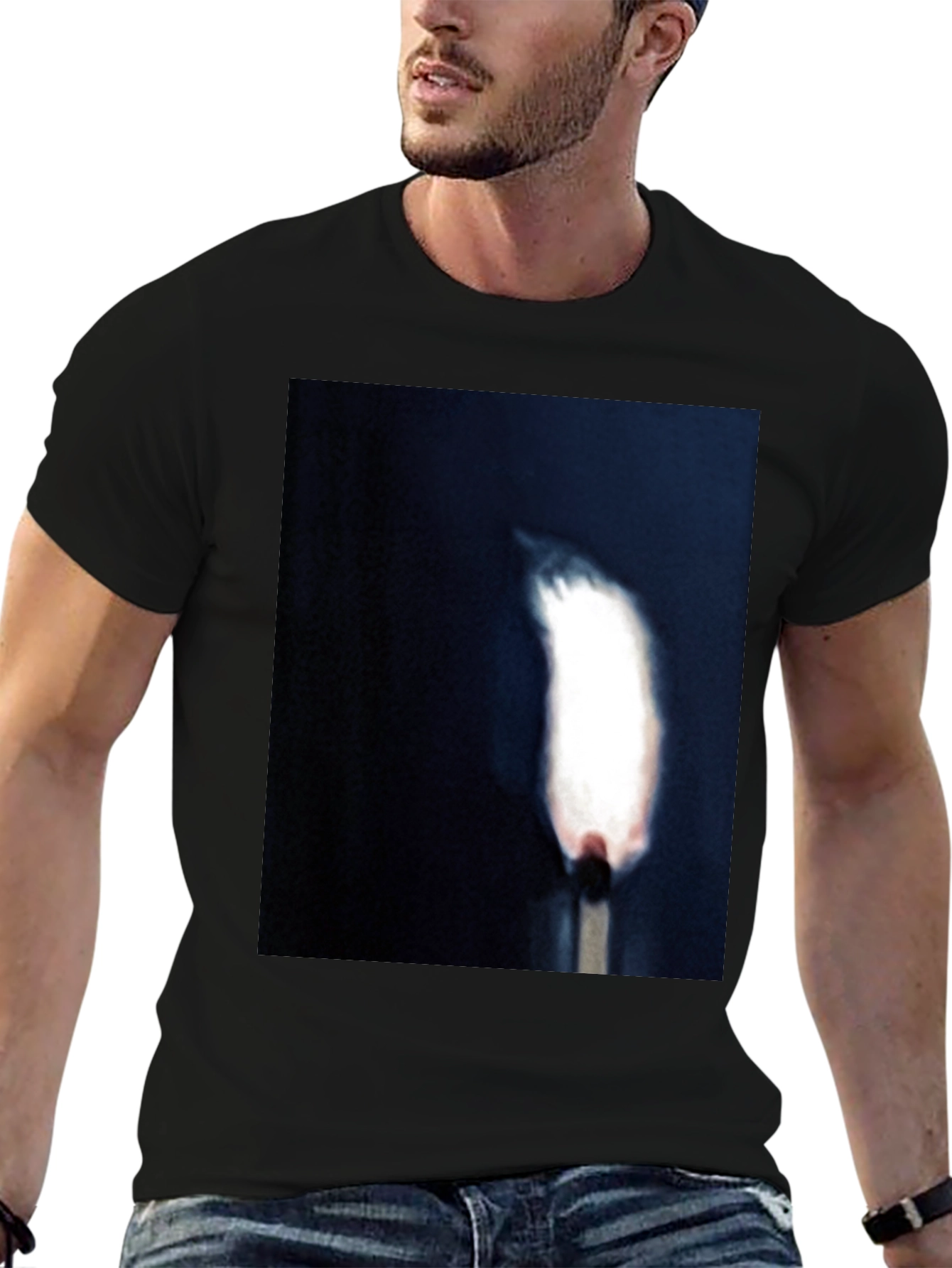 Burning Match Graphic Tee - Unisex Black T-Shirt