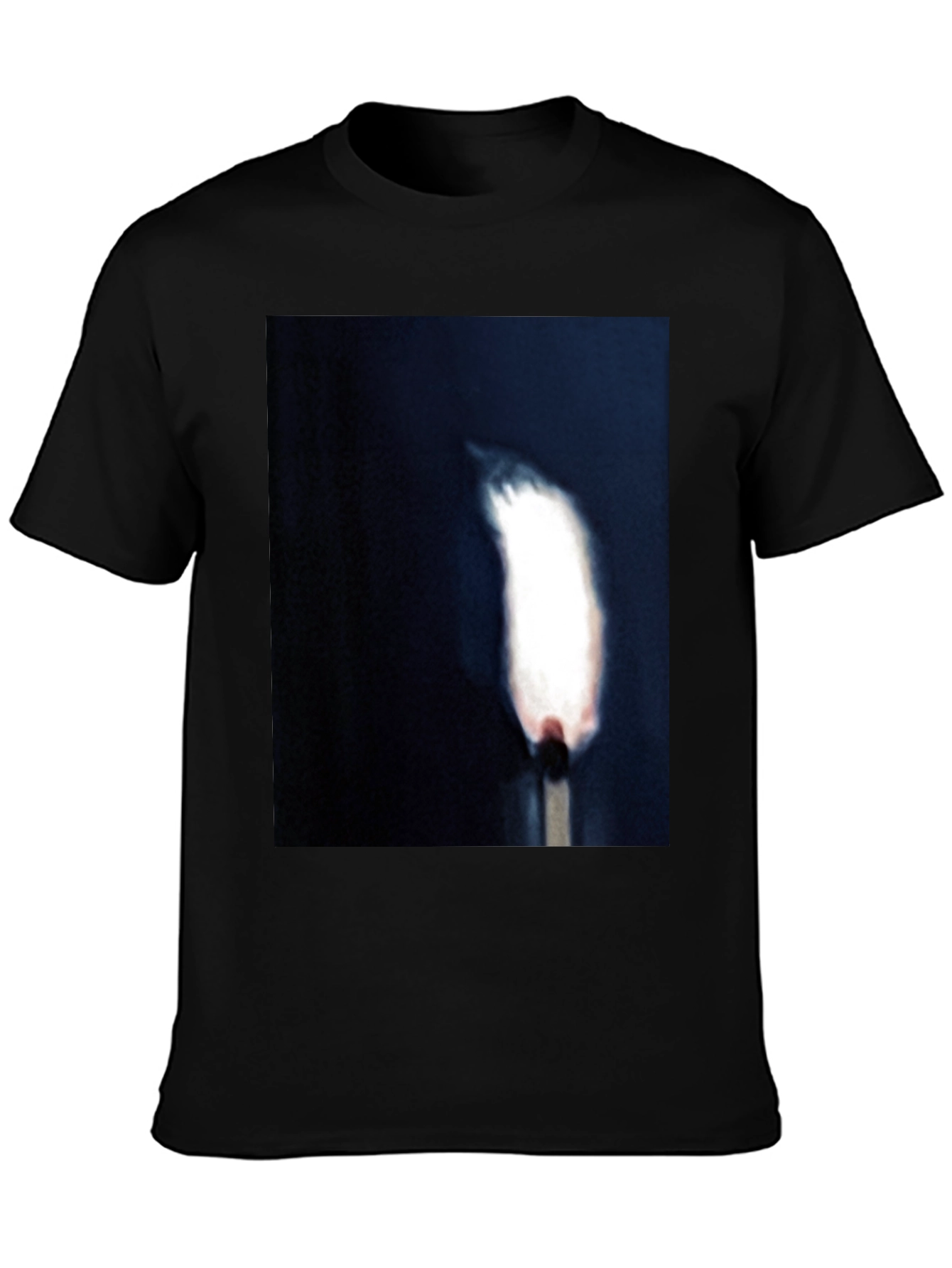 Burning Match Graphic Tee - Unisex Black T-Shirt