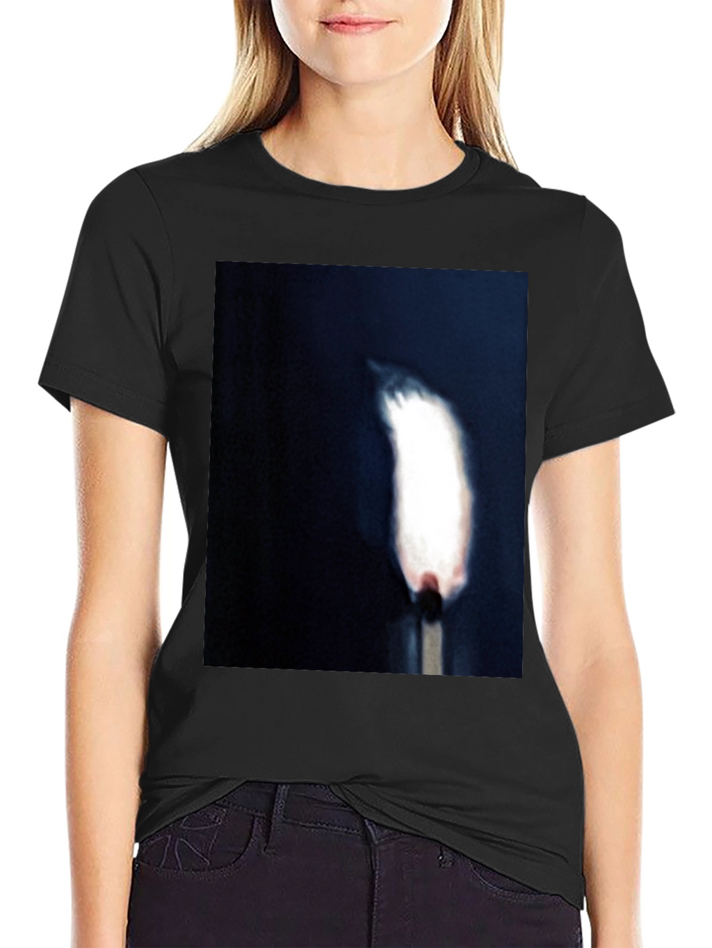 Burning Match Graphic Tee - Unisex Black T-Shirt