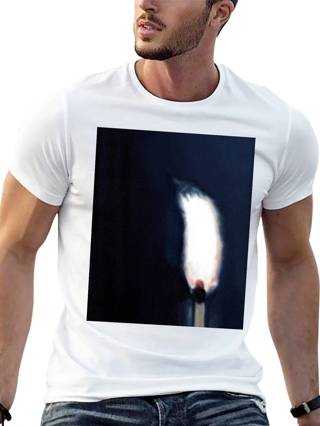 Burning Match Graphic Tee - Unisex Black T-Shirt