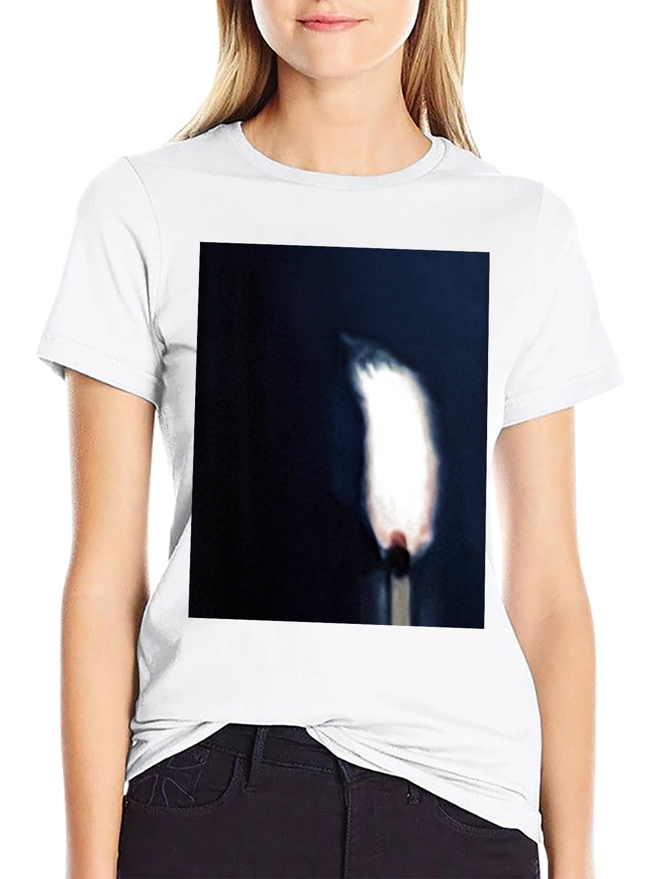Burning Match Graphic Tee - Unisex Black T-Shirt