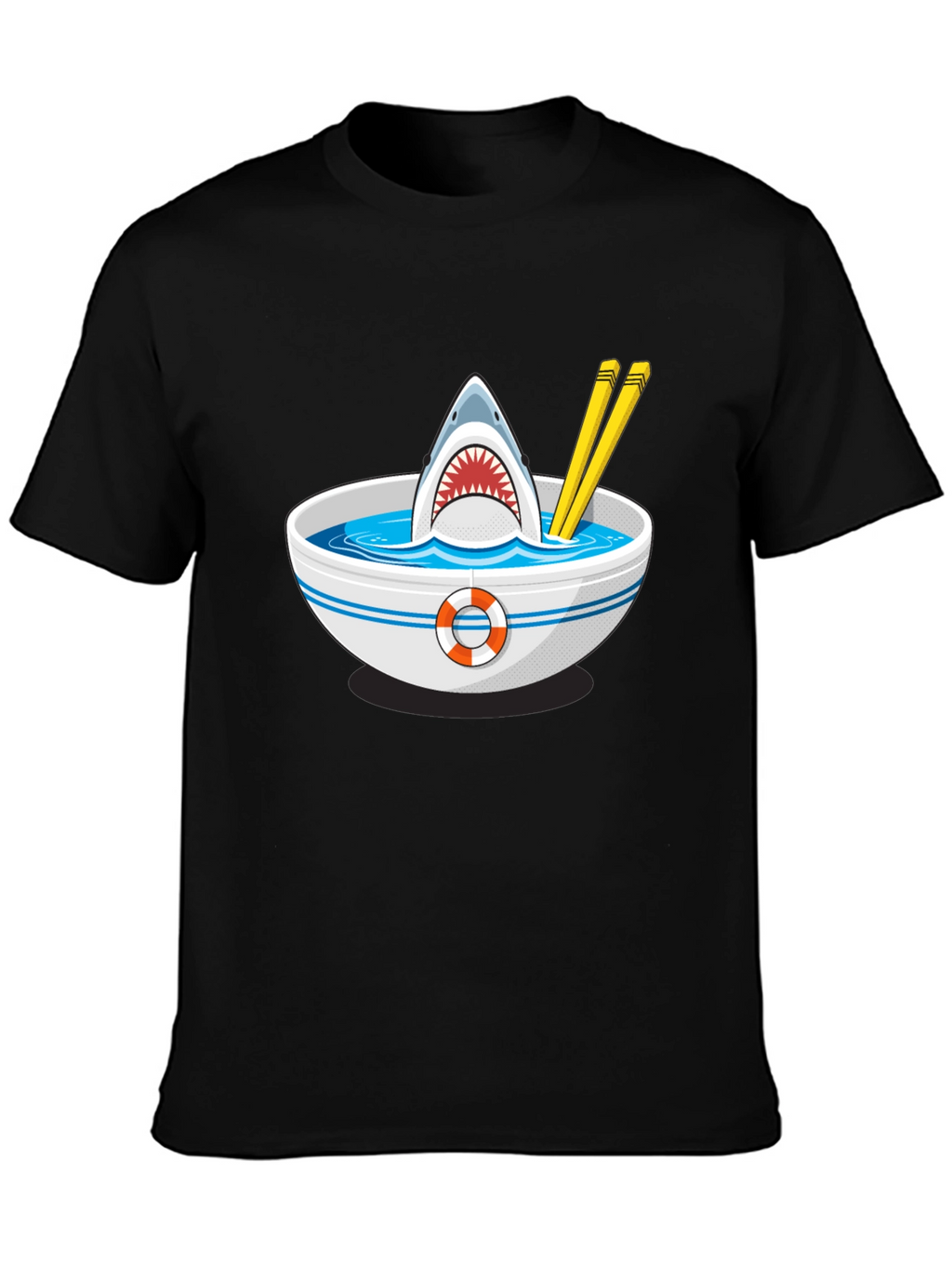 Shark Ramen T-Shirt - Funny Graphic Tee