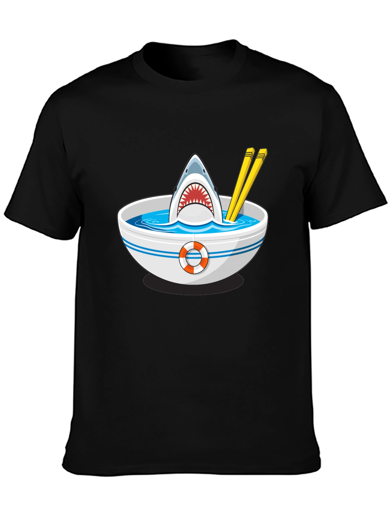 Shark Ramen T-Shirt - Funny Graphic Tee