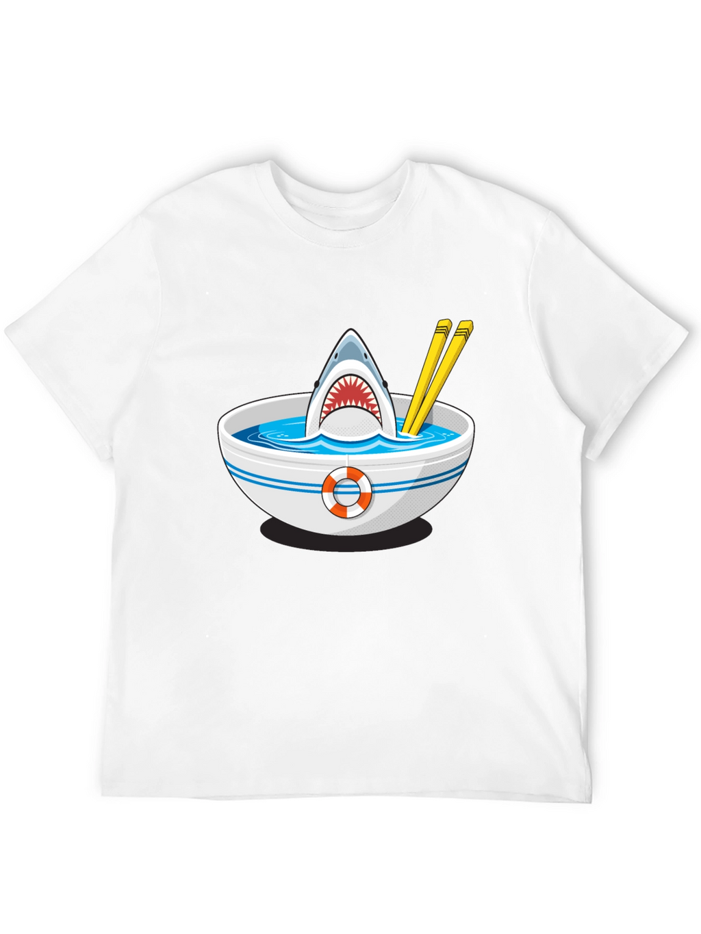 Shark Ramen T-Shirt - Funny Graphic Tee