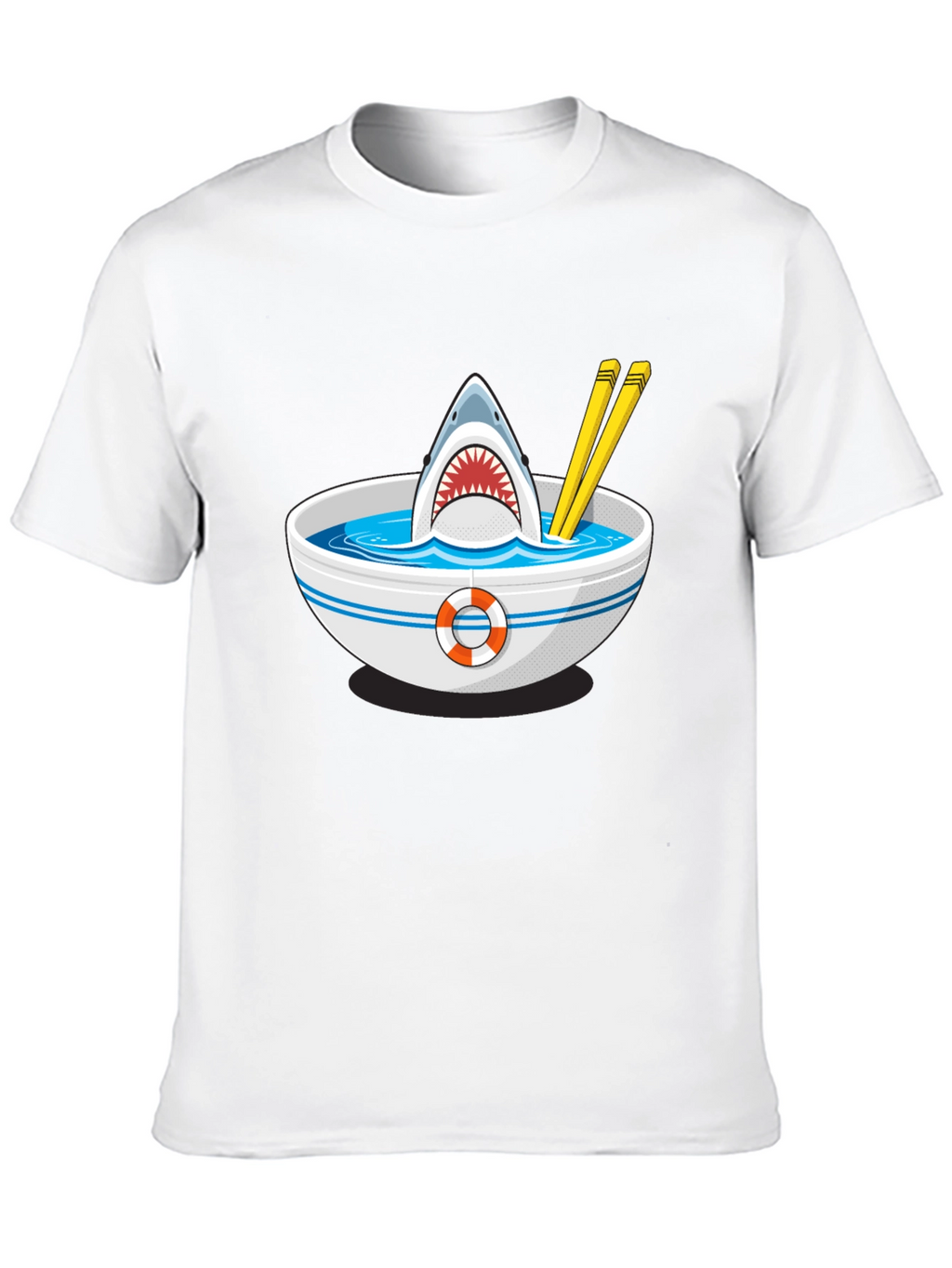 Shark Ramen T-Shirt - Funny Graphic Tee