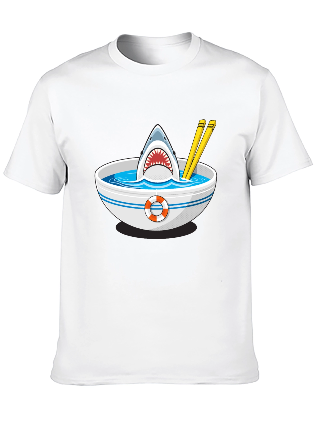 Shark Ramen T-Shirt - Funny Graphic Tee
