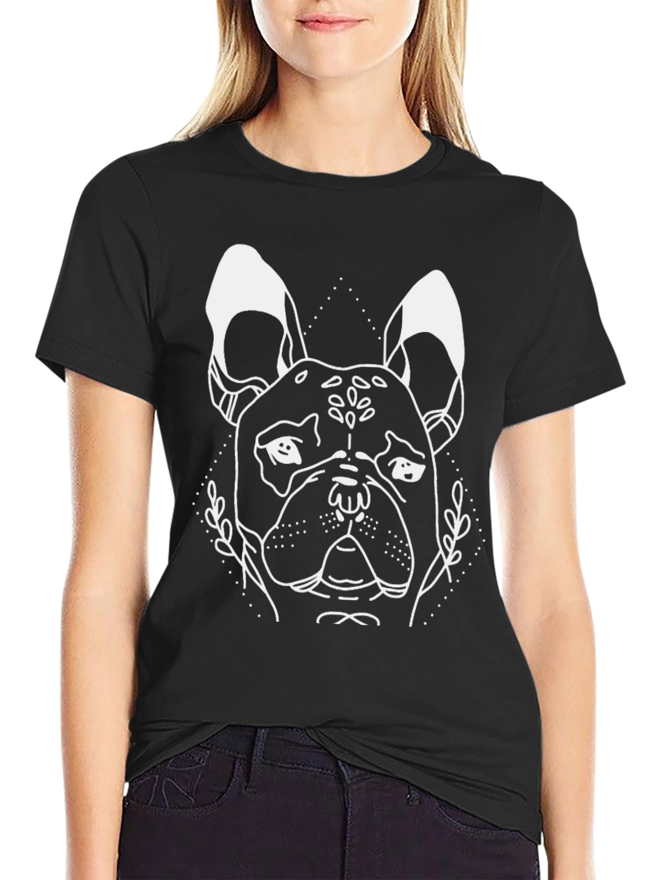 Dog Graphic Tee - Stylish Mens Black T-Shirt