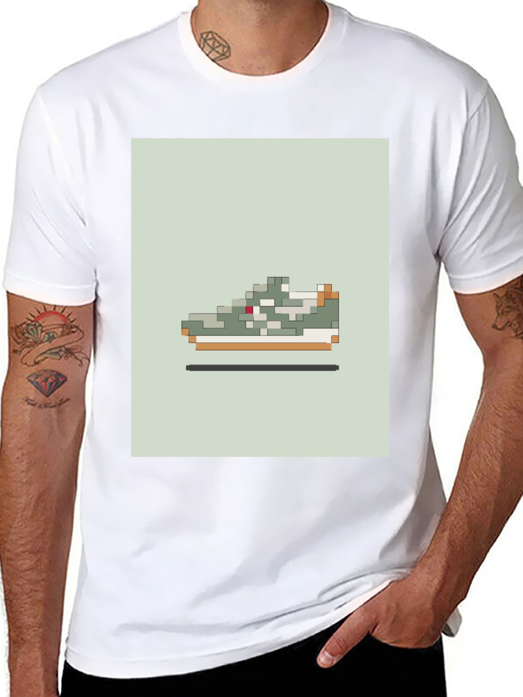 Pixel Sneaker Graphic Tee - Unique Design