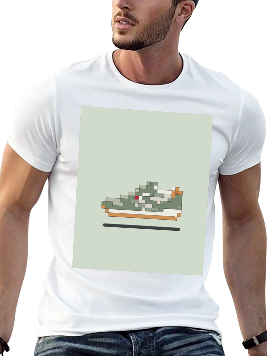 Pixel Sneaker Graphic Tee - Unique Design