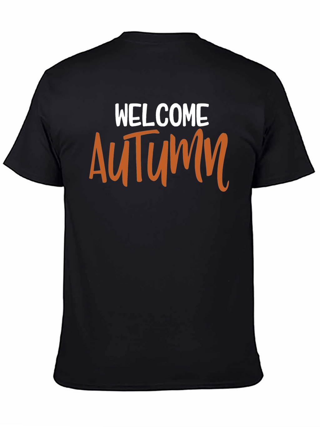 Welcome Autumn Graphic Tee - Black Casual Top