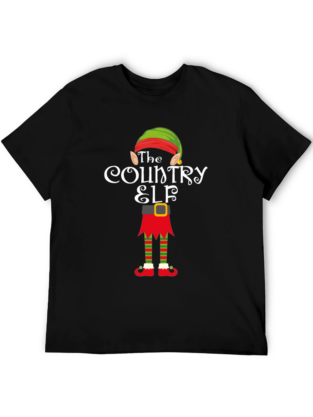 Country Elf Holiday Tee - Festive Christmas Apparel