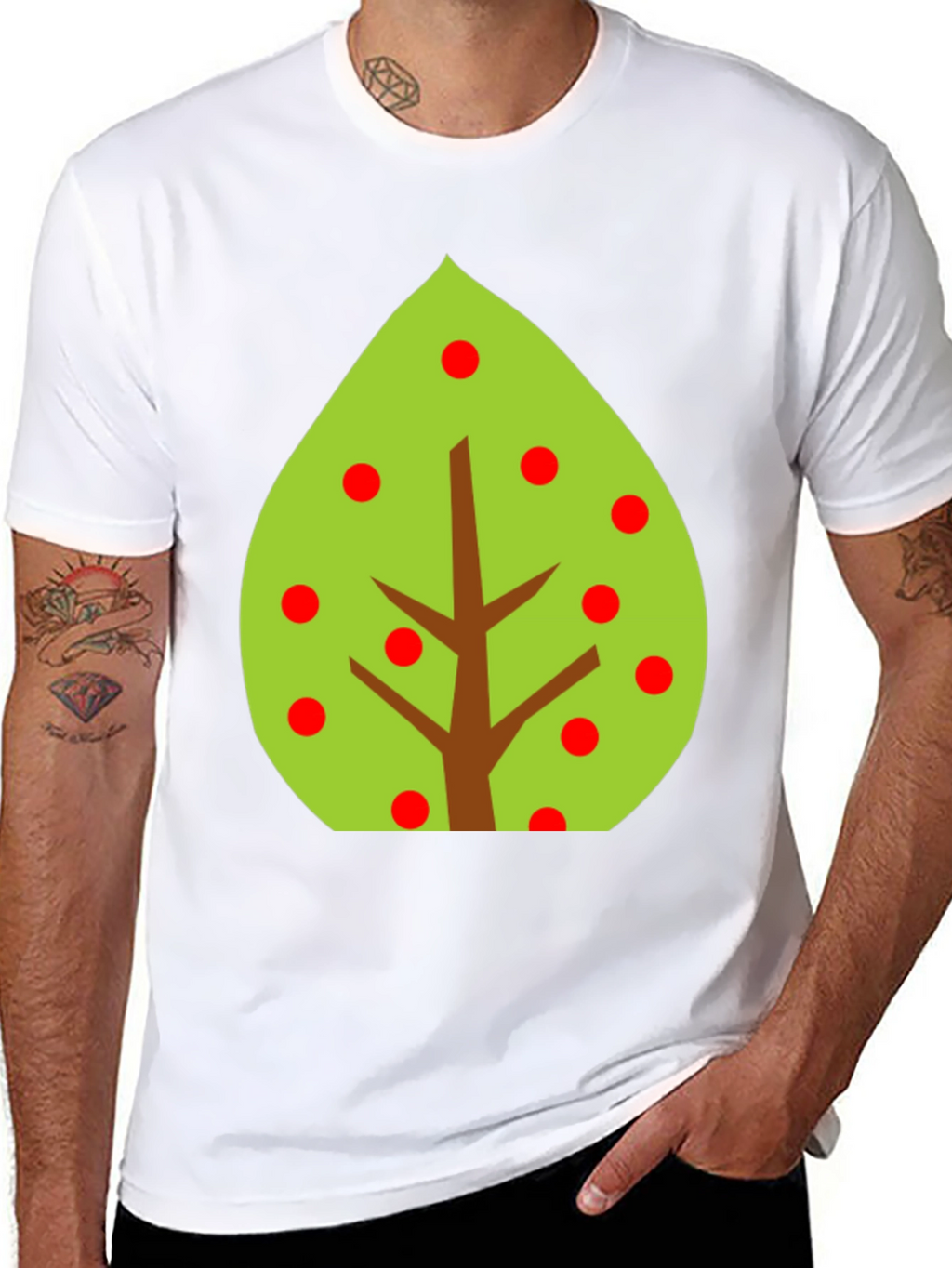 Tree Graphic Tee - Black Cotton Blend