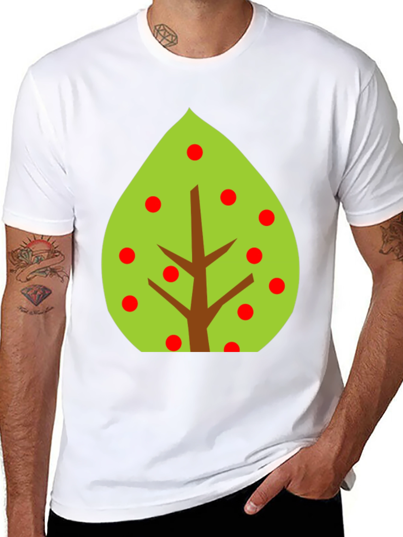 Tree Graphic Tee - Black Cotton Blend