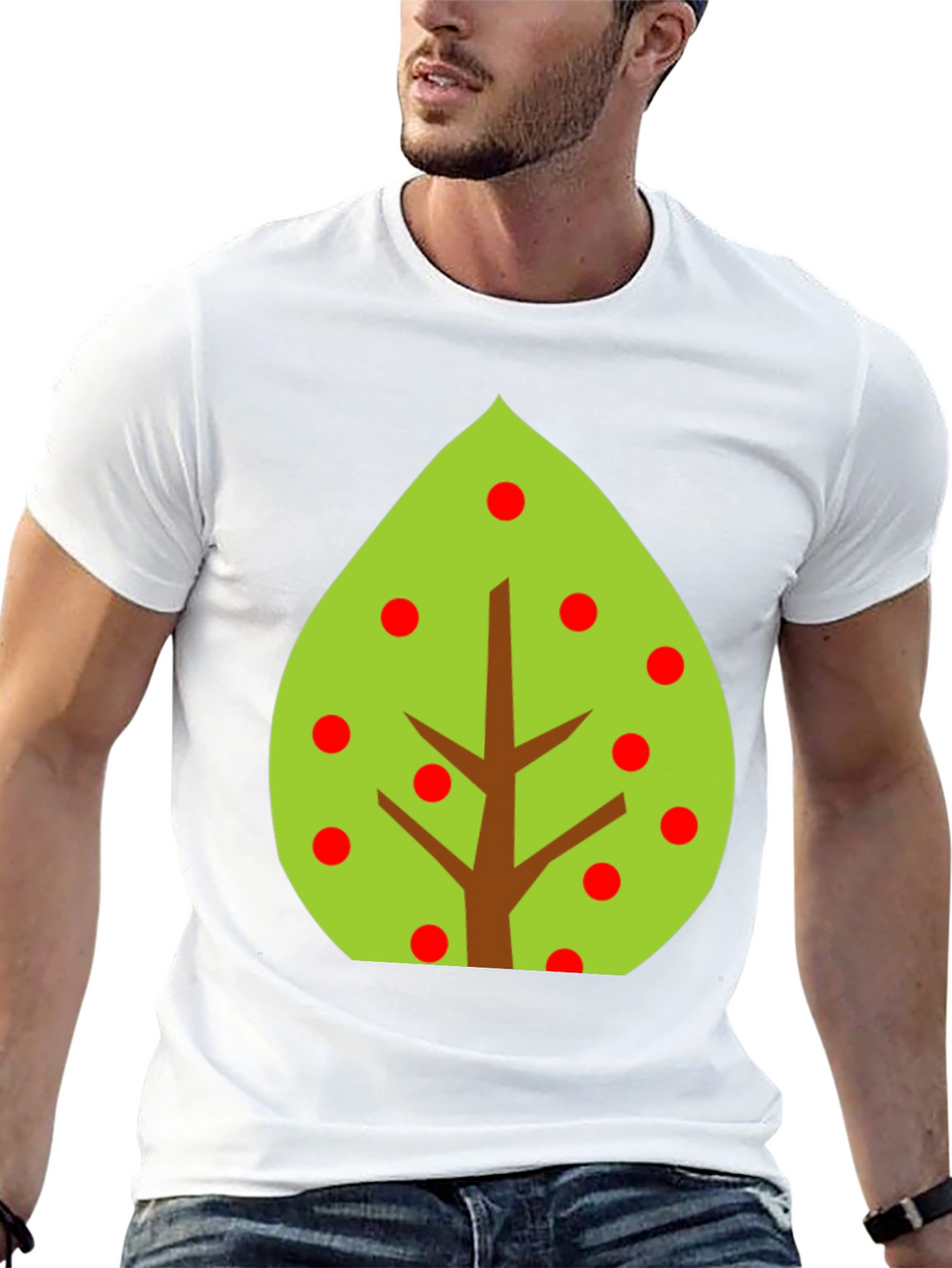 Tree Graphic Tee - Black Cotton Blend