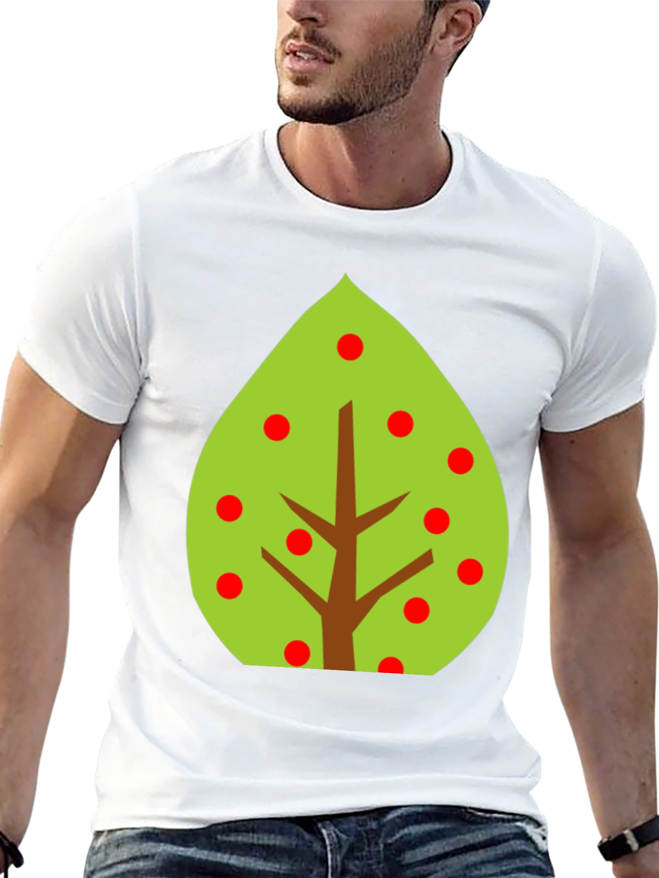 Tree Graphic Tee - Black Cotton Blend