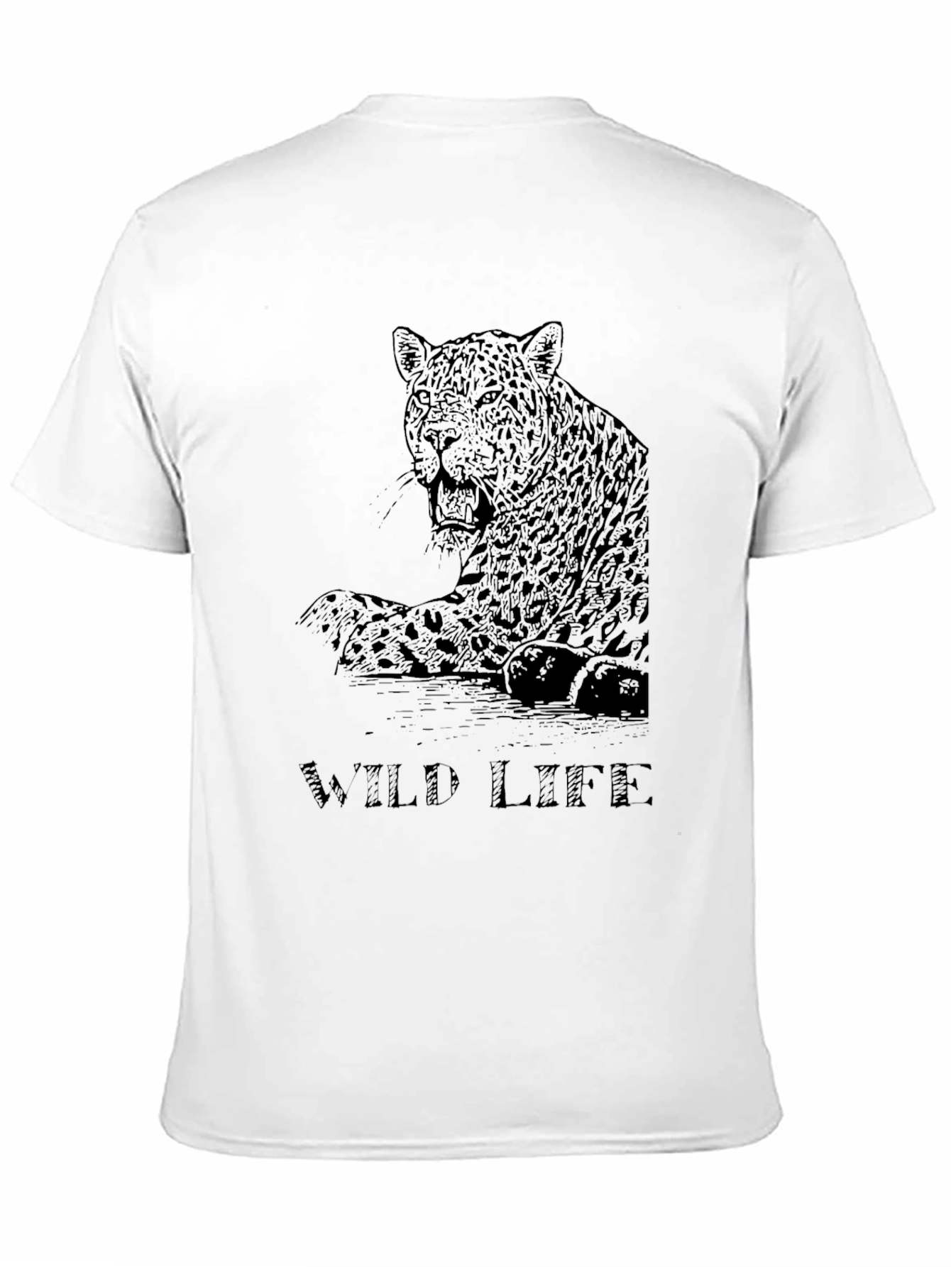 Wild Life Jaguar Graphic Black T-Shirt