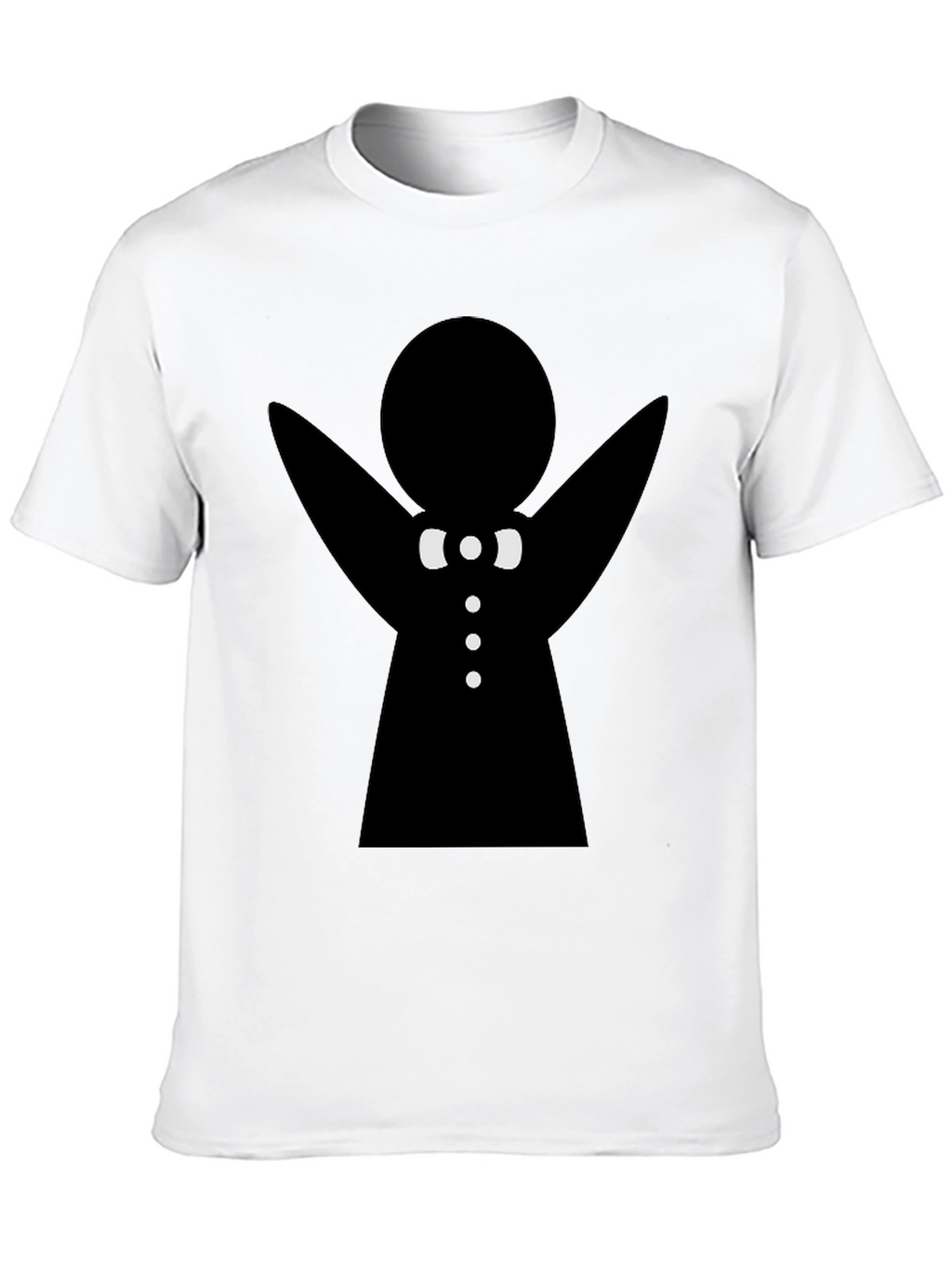 Gingerbread Man Graphic Tee - Black Cotton T-Shirt