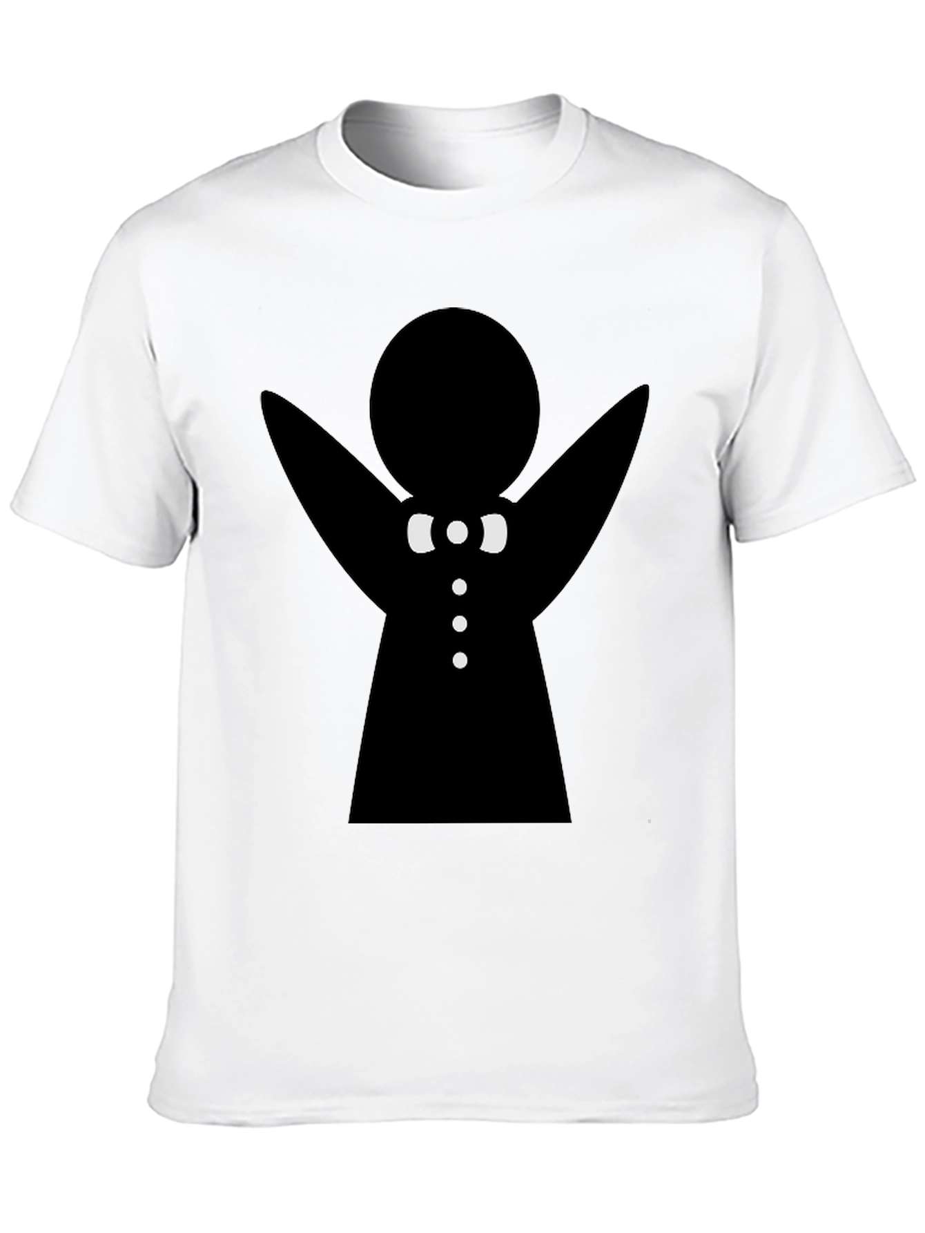 Gingerbread Man Graphic Tee - Black Cotton T-Shirt