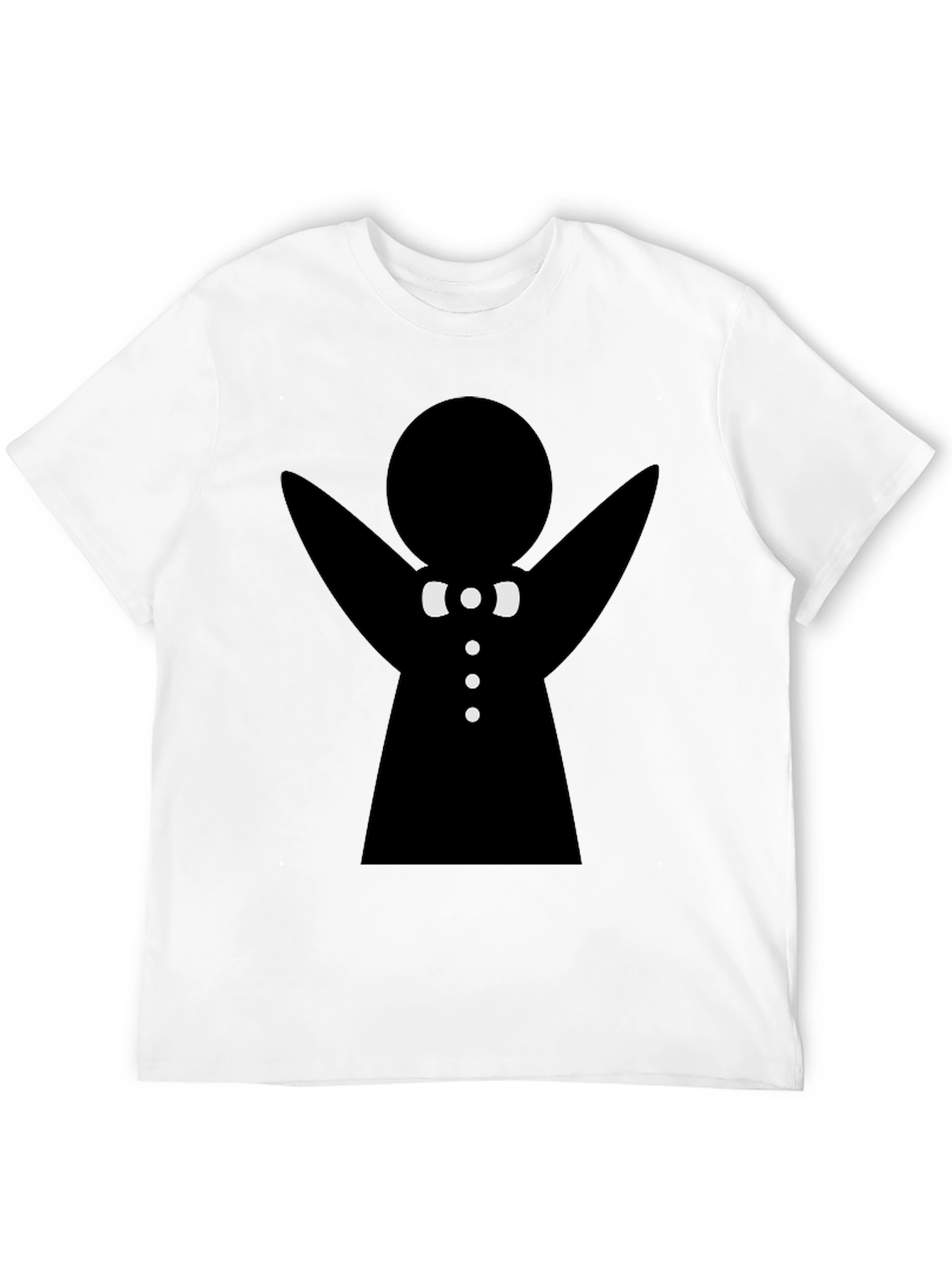 Gingerbread Man Graphic Tee - Black Cotton T-Shirt