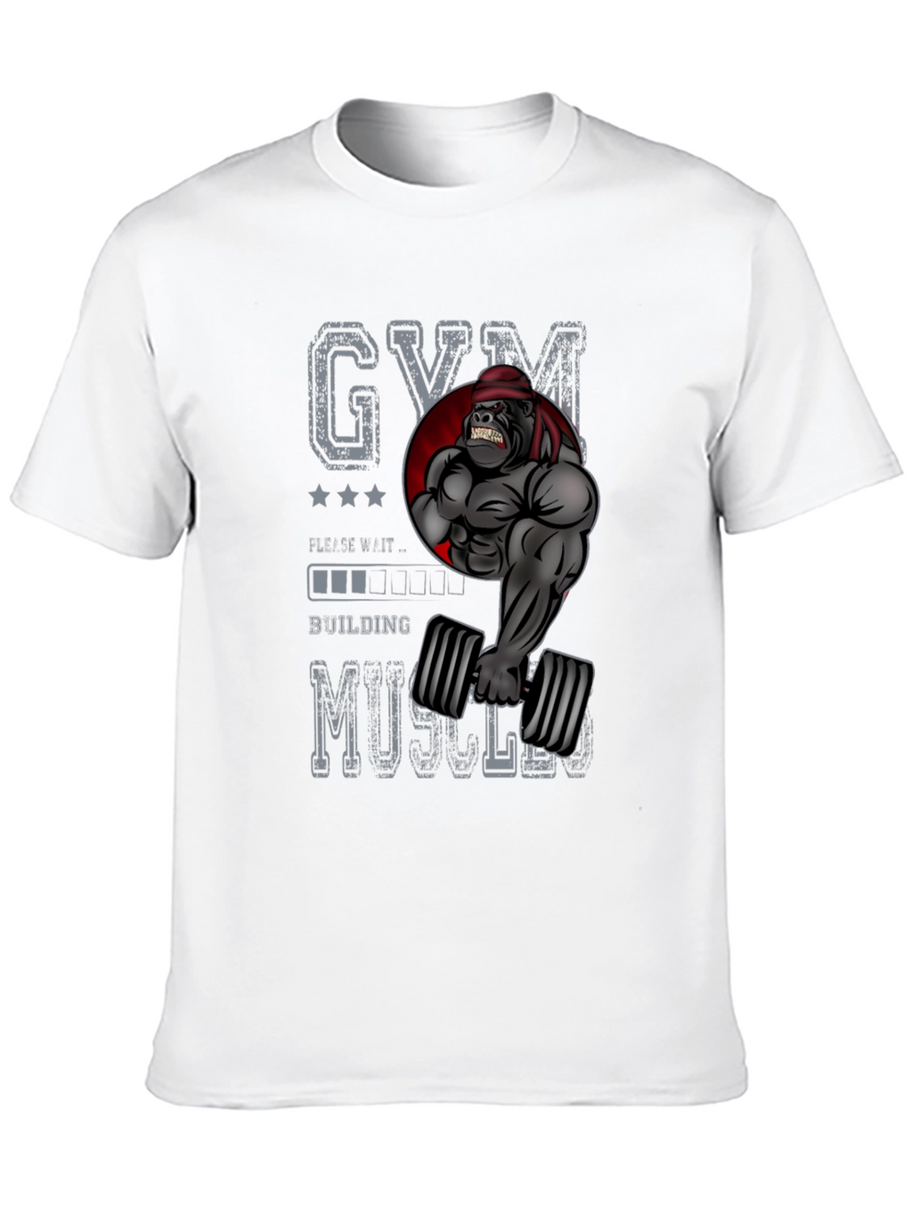 Gym Gorilla Building Muscles T-Shirt - Black