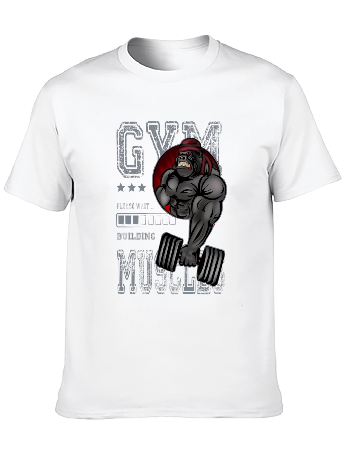 Gym Gorilla Building Muscles T-Shirt - Black