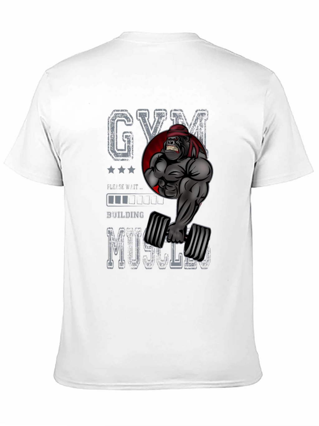 Gym Gorilla Building Muscles T-Shirt - Black