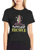 Joyful Merry & Blessed Holiday T-Shirt