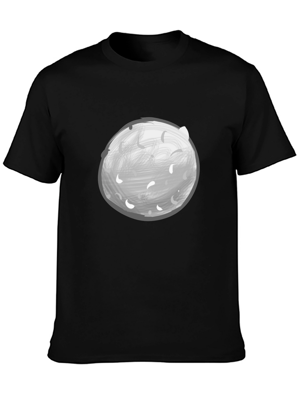 Moon Graphic Tee - Black Casual Shirt