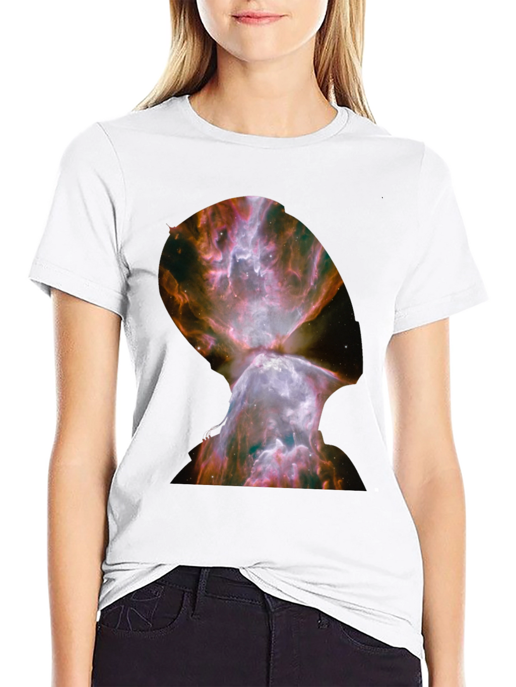 Nebula Graphic Print Black T-Shirt