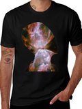 Nebula Graphic Print Black T-Shirt