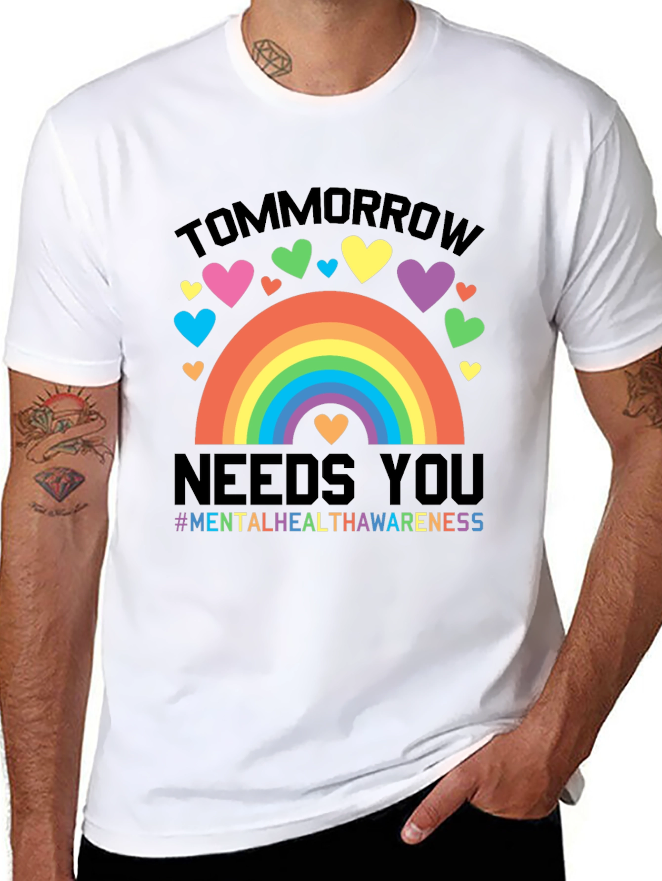 Tomorrow Needs You Mental Health Awareness Rainbow T-Shirt