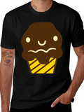 Cute Cupcake Graphic T-Shirt - Black Cotton Tee